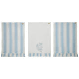 Serene Hydrangea Ruffled Tea Towel Set of 3-Lange General Store