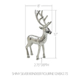 Shiny Silver Reindeer Figurine-Lange General Store