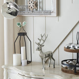 Shiny Silver Reindeer Figurine-Lange General Store