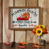 Shiplap Pumpkin Patch Red Truck Wall Sign-Lange General Store