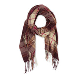 Sienna Plaid Scarf - Wine-Lange General Store
