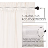 Simple Life Flax Antique White Prairie Swag Curtains-Lange General Store