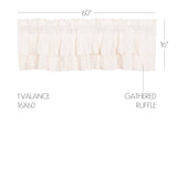 Simmington Antique White Ruffled Valance