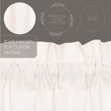 Simple Life Flax Antique White Short Panel Curtains-Lange General Store
