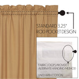 Simmington Khaki Ruffled Valance