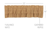 Simmington Khaki Ruffled Valance