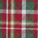 Sleigh Bell Plaid Round Quilted Placemats-Lange General Store