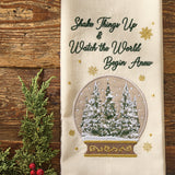 Snow Globe Shake Things Up Dishtowel-Lange General Store