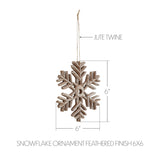 Snowflake Ornament Feathered Finish-Lange General Store