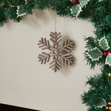 Snowflake Ornament Feathered Finish-Lange General Store