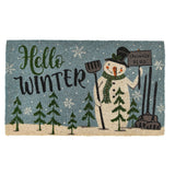 Snowman Hello Winter Door Mat-Lange General Store
