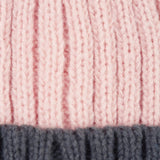 Sofia Ribbed Beanie - Pink/Gray-Lange General Store