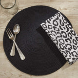 Solid Black Braided Placemats-Lange General Store