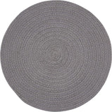 Solid Charcoal Braided Placemats-Lange General Store