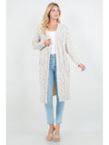 Speckled Cable Knit Duster - Tuape-Lange General Store