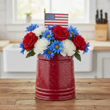 Speckled Enamelware Utensil Crock - Red-Lange General Store