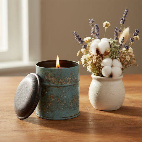 Spice Tin Candle - Vintage Blue-Lange General Store