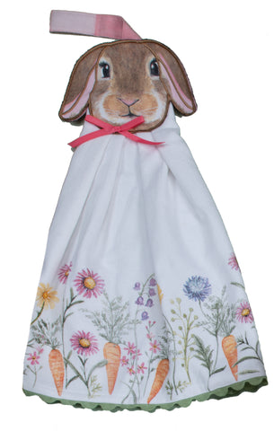 Spring Bunnies Hang-Up Kitchen Towel-Lange General Store