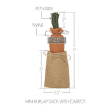 Spring In Bloom Mini Burlap Sack with Carrot