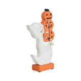 Stacked Jack-O-Lantern Wooden Ghost-Lange General Store