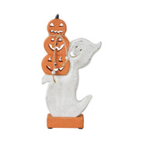 Stacked Jack-O-Lantern Wooden Ghost-Lange General Store