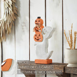 Stacked Jack-O-Lantern Wooden Ghost-Lange General Store