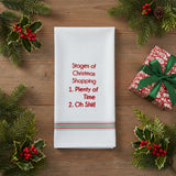 Stages of Christmas Shopping Dishtowel-Lange General Store