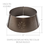 Stamped Snowflake Metal Tree Collar Bronze-Lange General Store