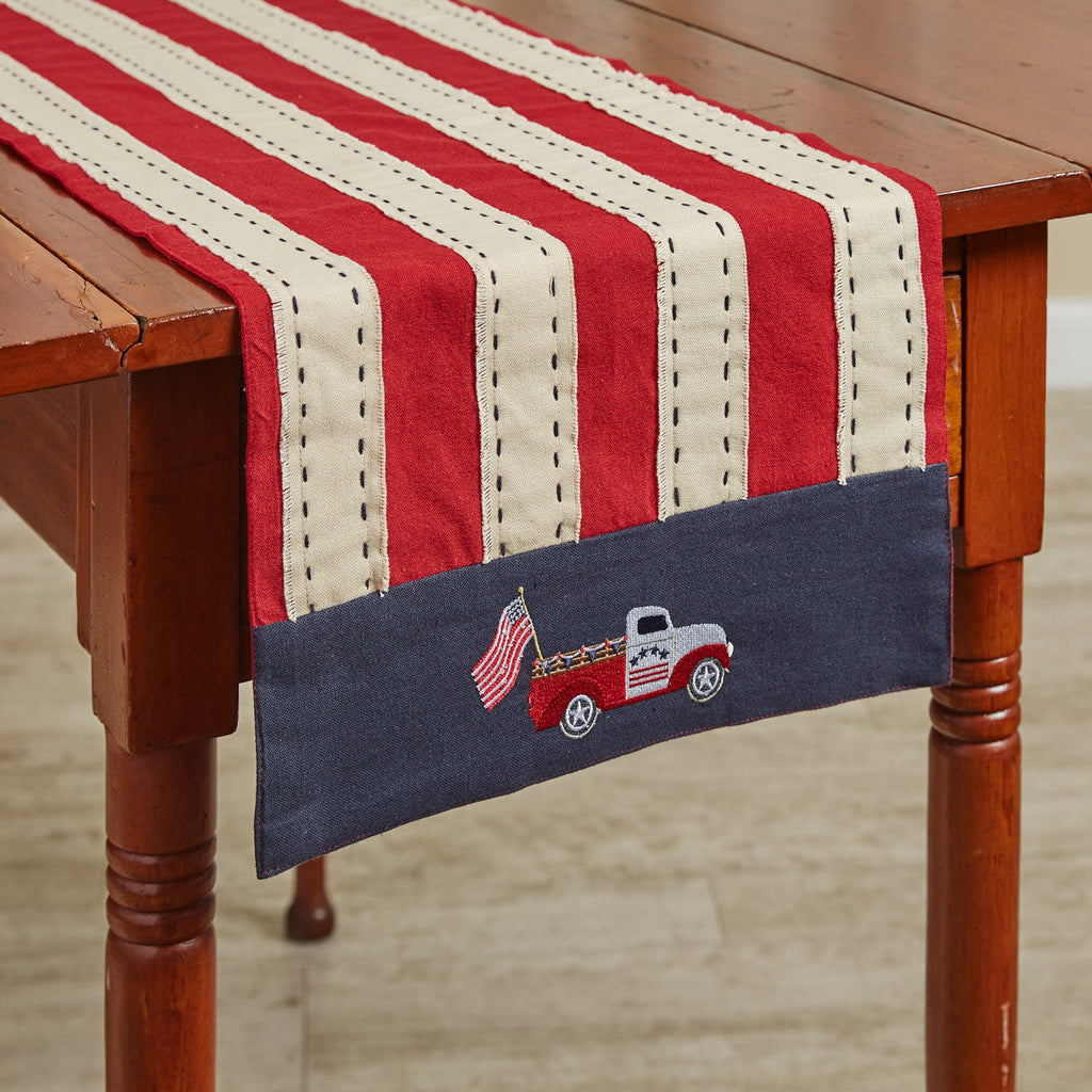 Star Spangled Truck Table Runner