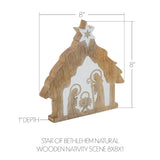 Star of Bethlehem Natural Wooden Nativity Scene-Lange General Store