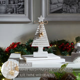 Starbright Distressed White Wooden Tree-Lange General Store