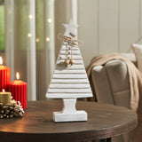 Starbright Distressed White Wooden Tree-Lange General Store