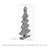 Starry Pine Distressed Grey Wooden Tree-Lange General Store
