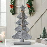Starry Pine Distressed Grey Wooden Tree-Lange General Store