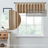 Stitched Burlap Natural Valance