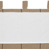 Stitched Burlap Natural Valance