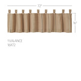 Stitched Burlap Natural Valance
