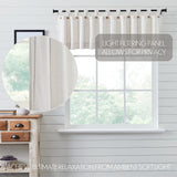 Stitched Burlap White Valance