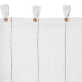Stitched Burlap White Valance