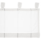 Stitched Burlap White Valance