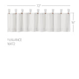 Stitched Burlap White Valance