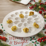 Stoneware Deviled Egg Platter-Lange General Store