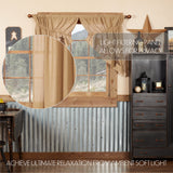Stratford Burlap Prairie Swag Curtains