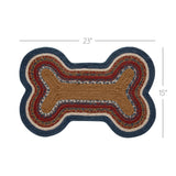 Stratford Dog Bone Braided Waterproof Rug Mat – Medium 15x23 – Indoor Outdoor Pet Bowl Mat