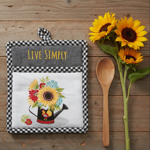 Sunflower Charm Pot Holder-Lange General Store