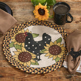 Sunflowers & Hen Braided Placemats-Lange General Store