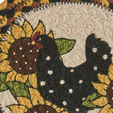 Sunflowers & Hen Braided Trivet 8"-Lange General Store