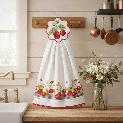 Sweet Cherry Hang-Ups Kitchen Towel-Lange General Store
