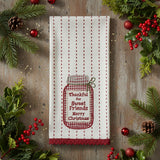 Sweet Friends Mason Jar Christmas Dishtowel-Lange General Store