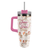 Take the Reins Stainless Steel Mug with Straw 30 oz-Lange General Store